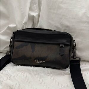Coach Men's Camouflage Belt Bag in Black and Brown